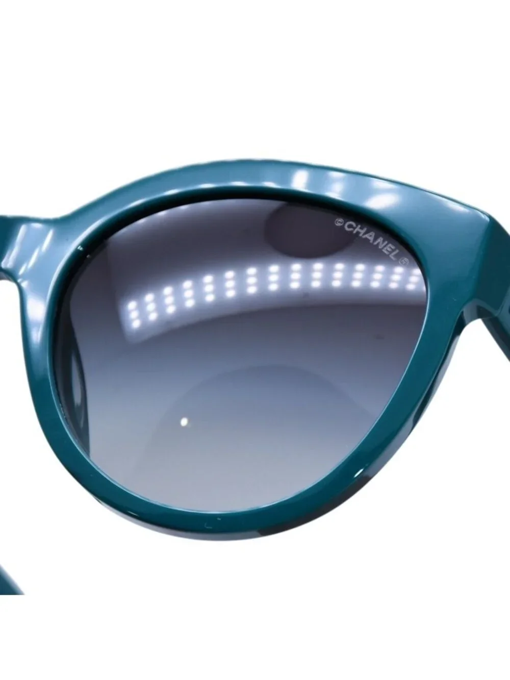 Chanel Boy Cat's Eye Sunglasses S6 Green Eyewear